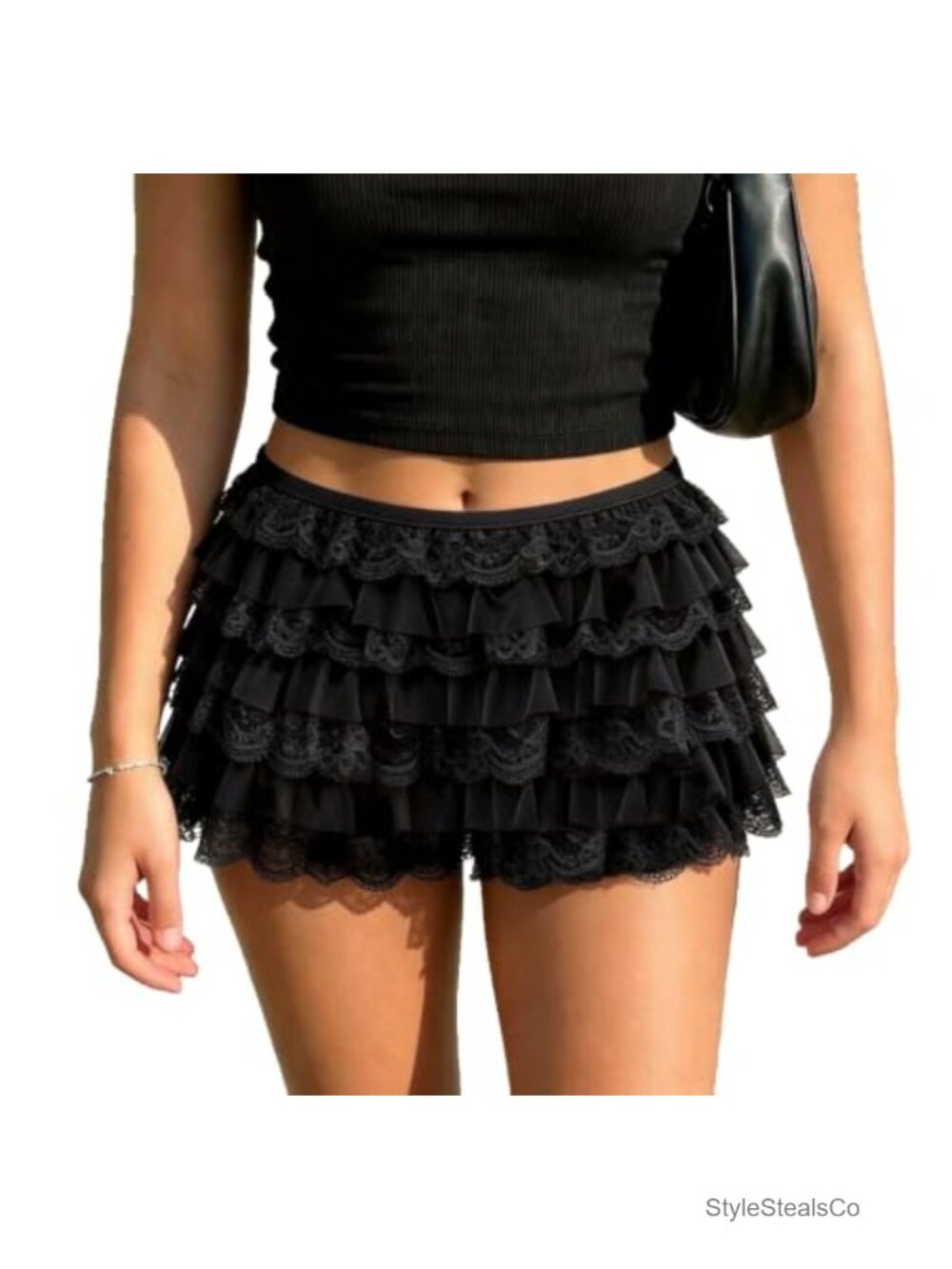 Ruffle Lace Bloomer Shorts Y2K Lolita Micro Mini Coquette
